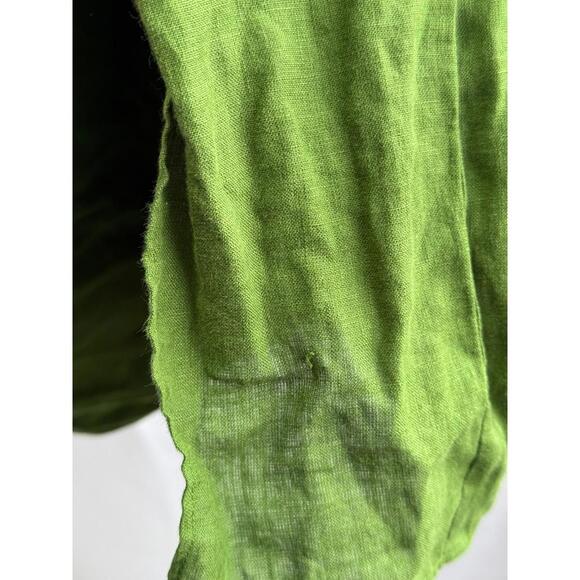 Apiece Apart Alessandra Sarong Green Shirt Dress Size 4 with Fabric Pull - Picture 7 of 7